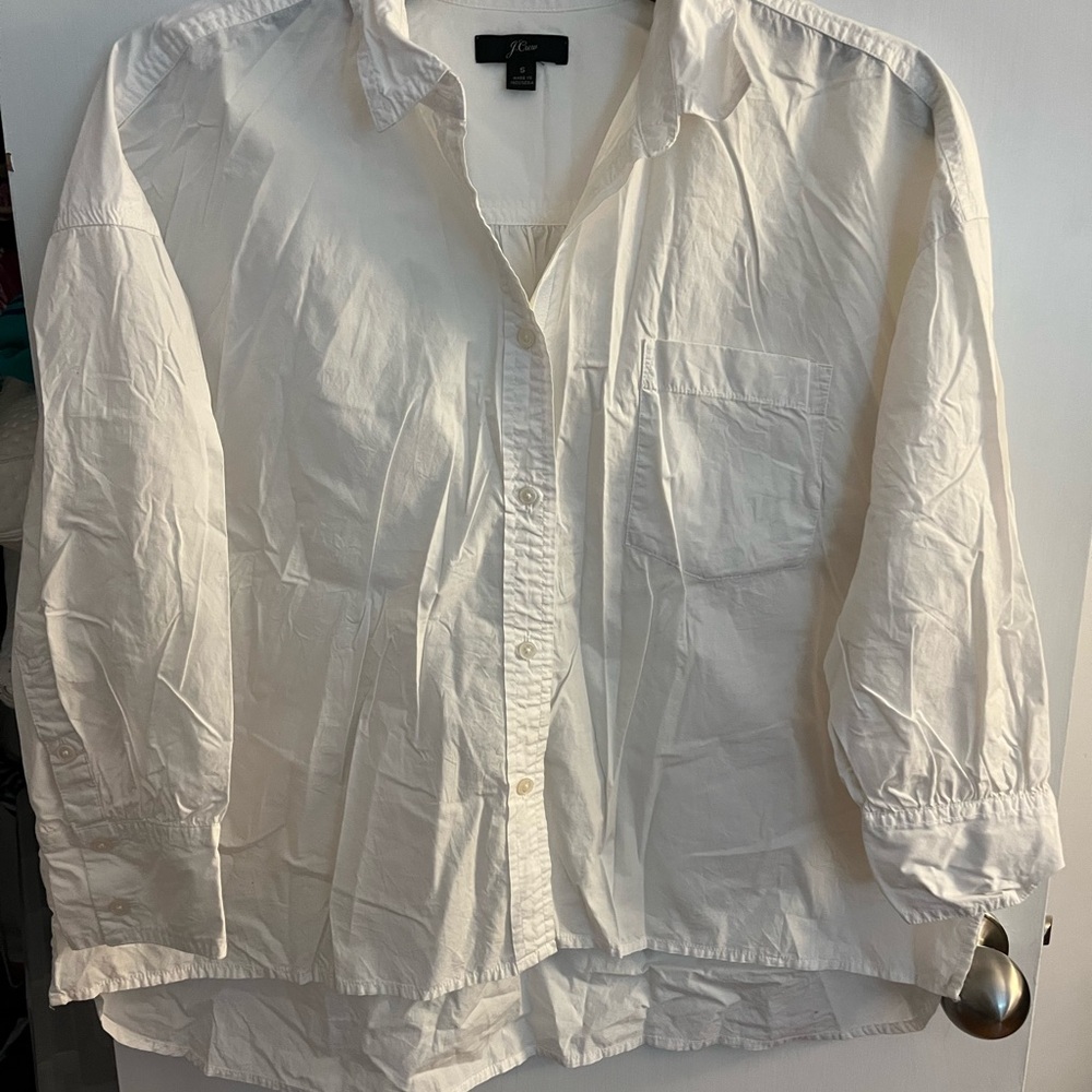 J. Crew Ivory Button-Up Blouse
